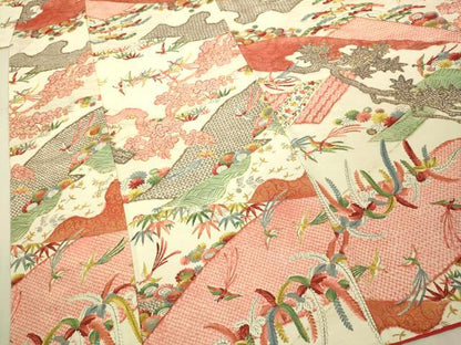 平和屋本店[]極上　子供　女の子　小紋　花鳥文　松竹梅　金彩　逸品　DZAB3219kh6