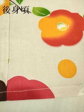 平和屋本店∴極上 夏物 子供 女の子 浴衣 椿 舞鳥文 綿紅梅 逸品 DZAB3221kh6