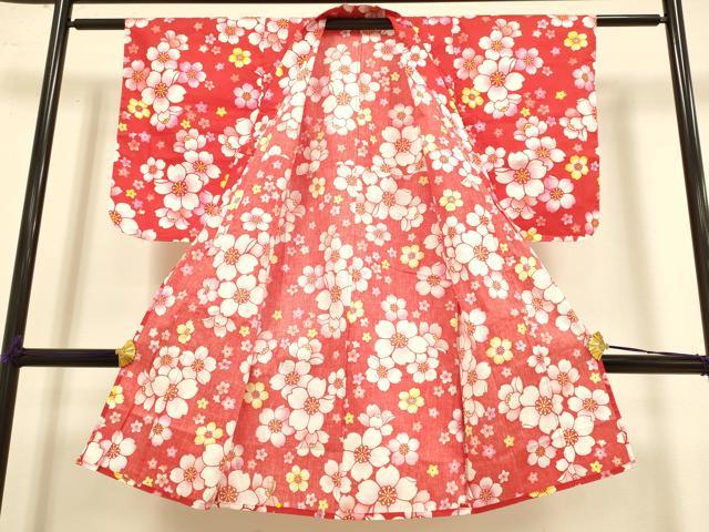 平和屋本店∴極上　夏物　子供　女の子　浴衣　舞桜　逸品　DZAB3227kh6