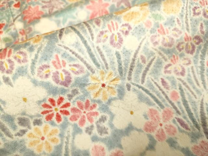 平和屋本店[]極上　子供　女の子　9・10歳　小紋　草花文　逸品　DZAB3230kh6