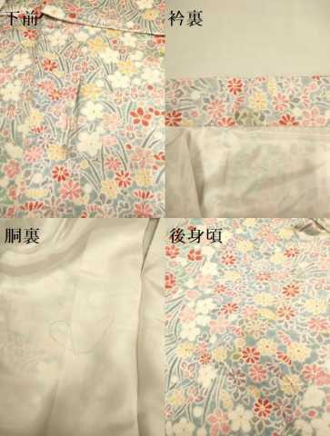 平和屋本店[]極上　子供　女の子　9・10歳　小紋　草花文　逸品　DZAB3230kh6