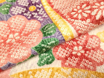 平和屋本店∵極上 女の子 十三参り 子供 祝着・襦袢(半衿刺繍)セット 駒刺繍 束ね熨斗 吉祥花松文 暈し染め 逸品 DZAB3232kh6