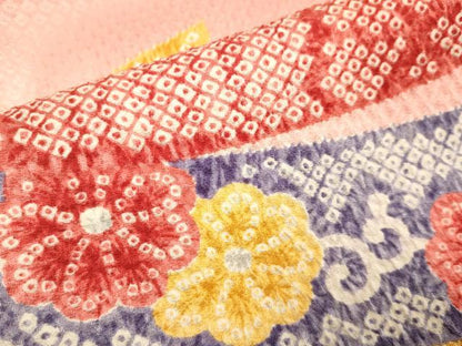 平和屋本店∵極上 女の子 十三参り 子供 祝着・襦袢(半衿刺繍)セット 駒刺繍 束ね熨斗 吉祥花松文 暈し染め 逸品 DZAB3232kh6
