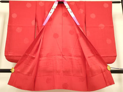 平和屋本店∵極上 女の子 十三参り 子供 祝着・襦袢(半衿刺繍)セット 駒刺繍 束ね熨斗 吉祥花松文 暈し染め 逸品 DZAB3232kh6