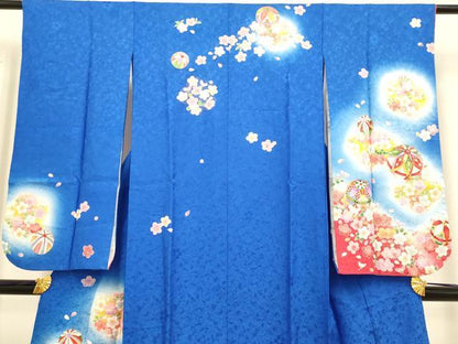 平和屋本店∵極上 女の子 十三参り 子供 祝着 花毬文 暈し染め 逸品 DZAB3233kh6