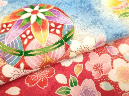 平和屋本店∵極上 女の子 十三参り 子供 祝着 花毬文 暈し染め 逸品 DZAB3233kh6
