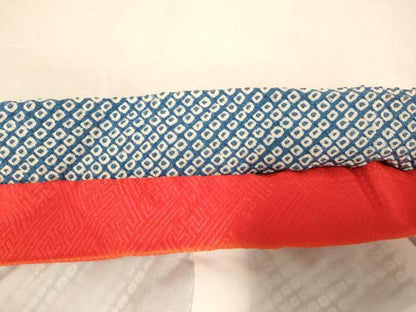 平和屋本店[]極上　七五三　女の子　3歳　祝着　三つ身　総刺繍　絞り　鴛鴦花文　逸品　DZAB3237kh6