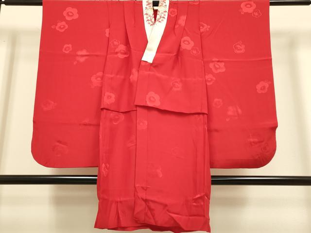 平和屋本店[]極上　七五三　女の子　7]歳　祝着・襦袢(半衿刺繍)セット　駒刺繍　絞り　舞桜　鈴　鐘　金彩　逸品　DZAB3238kh6