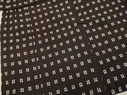 平和屋本店[]極上　子供　男の子　久留米絣　綿　着物・羽織セット　井桁絣　逸品　DZAB3244kh6