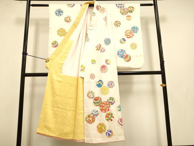 平和屋本店[]極上　創業460年・千總 七五三 女の子 7歳 祝着・襦袢(半衿刺繍)・袋帯(川島織物)・被布セット　三越扱い　逸品　DZAB3252kh6