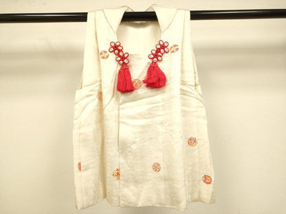 平和屋本店[]極上　創業460年・千總 七五三 女の子 7歳 祝着・襦袢(半衿刺繍)・袋帯(川島織物)・被布セット　三越扱い　逸品　DZAB3252kh6
