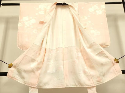 平和屋本店[]極上　七五三　女の子　3歳　祝着　三つ身・襦袢・草履セット　鴛鴦花文　金彩　逸品　DZAB3253kh6