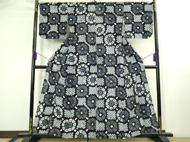 平和屋着物∴極上 夏物 浴衣 有松鳴海絞り 花繋ぎ 綿 逸品 DZAB3255kh6