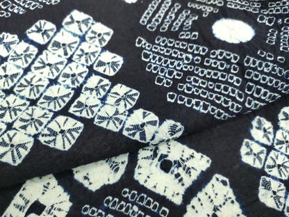 平和屋着物∴極上 夏物 浴衣 有松鳴海絞り 花繋ぎ 綿 逸品 DZAB3255kh6