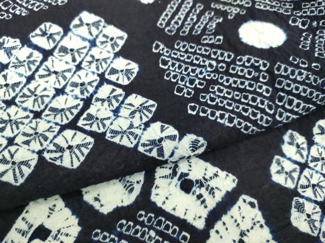 平和屋着物∴極上 夏物 浴衣 有松鳴海絞り 花繋ぎ 綿 逸品 DZAB3255kh6