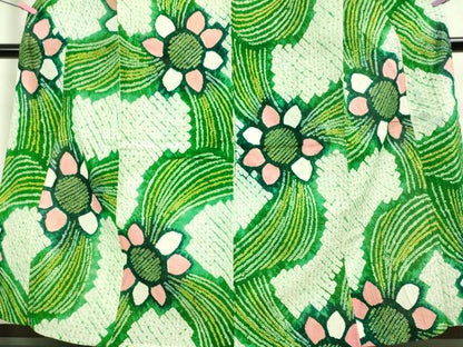 平和屋着物∴極上　夏物　浴衣　有松鳴海絞り　舞花文　綿　逸品　DZAB3258kh6
