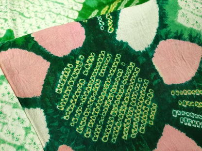 平和屋着物∴極上　夏物　浴衣　有松鳴海絞り　舞花文　綿　逸品　DZAB3258kh6