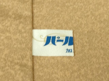 平和屋本店●極上 石川県指定無形文化財 牛首紬 白山工房 手織り 訪問着 樹林文 蜂蜜色地 証紙付き ロング丈 逸品 DZAB3260kh6