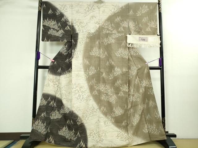 平和屋本店●極上　染織の名門　しょうざん  生紬　訪問着　網干　立波　証紙付き　逸品　DZAB3261kh6