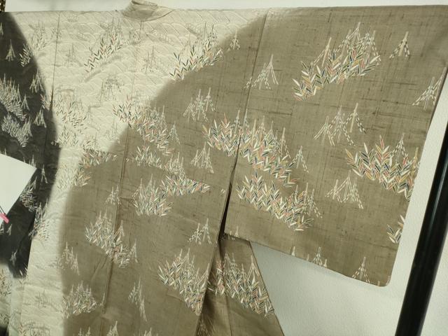 平和屋本店●極上　染織の名門　しょうざん  生紬　訪問着　網干　立波　証紙付き　逸品　DZAB3261kh6