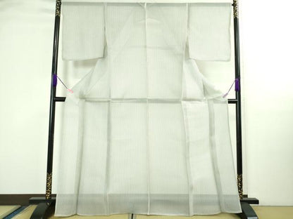 平和屋着物＊極上 夏物 紗紬 縞 逸品 未使用 DZAB3262kh6