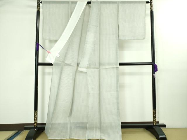 平和屋着物＊極上 夏物 紗紬 縞 逸品 未使用 DZAB3262kh6