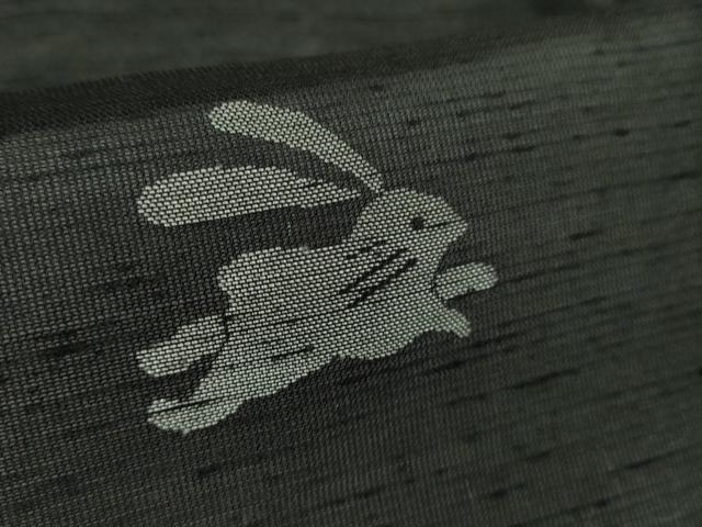 平和屋着物＊極上 夏物 紗紬 飛兎 黒地 逸品 DZAB3263kh6