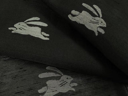 平和屋着物＊極上 夏物 紗紬 飛兎 黒地 逸品 DZAB3263kh6