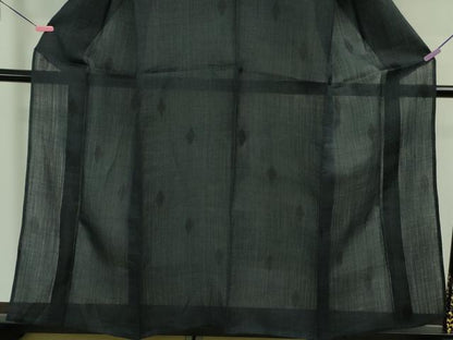 平和屋本店＊極上　夏物　重要無形文化財　本場宮古上布　苧麻　菱文　ゑり善扱い　たとう紙付き　逸品　DZAB3266kh6