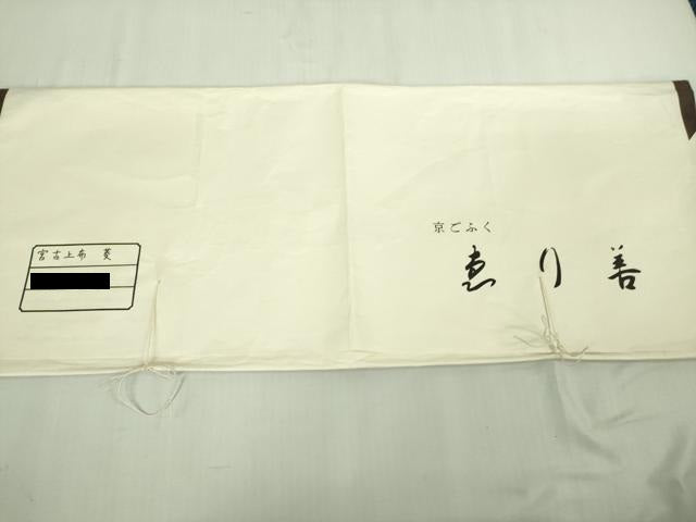 平和屋本店＊極上　夏物　重要無形文化財　本場宮古上布　苧麻　菱文　ゑり善扱い　たとう紙付き　逸品　DZAB3266kh6