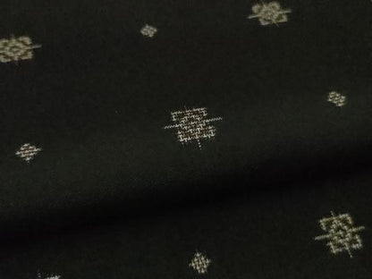 平和屋本店●極上 本場大島紬 9マルキ 黒地 逸品 DZAB3268kh6