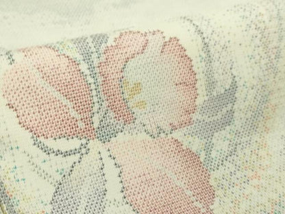 平和屋本店●極上　本場大島紬　白大島　白恵泥　花の女王　恵大島紬織物謹製　証紙付き　逸品　未使用　DZAB3271kh6