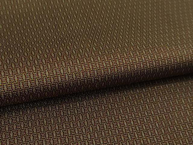 平和屋本店●希少　本場黄八丈　紬　手織　風通くずし　逸品　未使用　DZAB3276kh6