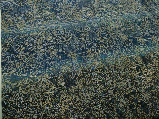 平和屋本店●極上　中国三大刺繍　スワトウ刺繍　汕頭刺繍　総刺繍　訪問着　動物　草花文　暈し染め　金糸　金通し地　逸品　DZAB3286kh6