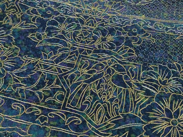 平和屋本店●極上　中国三大刺繍　スワトウ刺繍　汕頭刺繍　総刺繍　訪問着　動物　草花文　暈し染め　金糸　金通し地　逸品　DZAB3286kh6