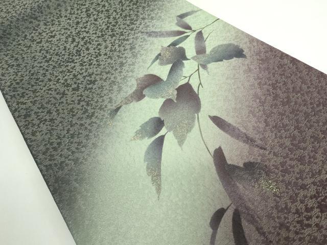 平和屋着物●極上　京の匠日展作家　丹下雄介　太鼓柄袋帯　枝葉文　金銀彩　やまと誂製　逸品　DZAB3301kh6