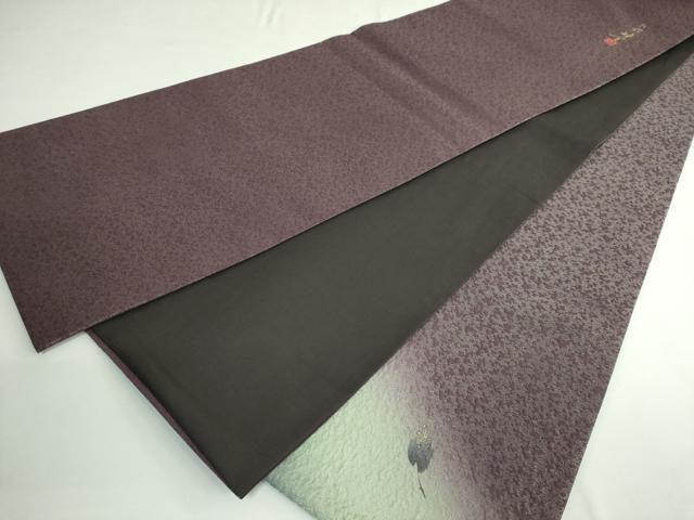 平和屋着物●極上　京の匠日展作家　丹下雄介　太鼓柄袋帯　枝葉文　金銀彩　やまと誂製　逸品　DZAB3301kh6