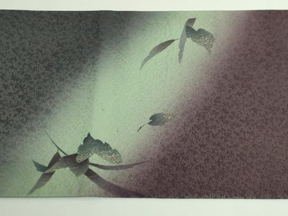 平和屋着物●極上　京の匠日展作家　丹下雄介　太鼓柄袋帯　枝葉文　金銀彩　やまと誂製　逸品　DZAB3301kh6