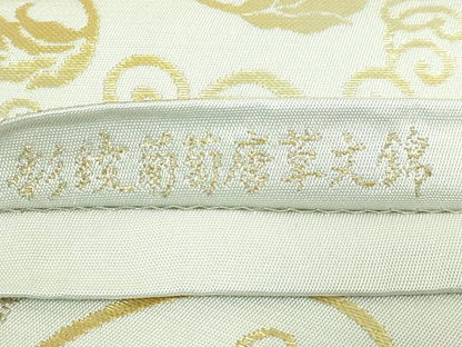 平和屋本店●極上　三代目　龍村光峯　六通柄　本袋帯　彩綾葡萄唐草文錦　金銀糸　逸品　DZAB3311kh6