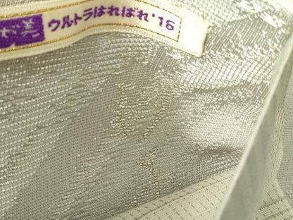 平和屋着物●極上　太鼓柄袋帯　バラ　薔薇　金銀彩　さが美扱い　逸品　DZAB3318kh6