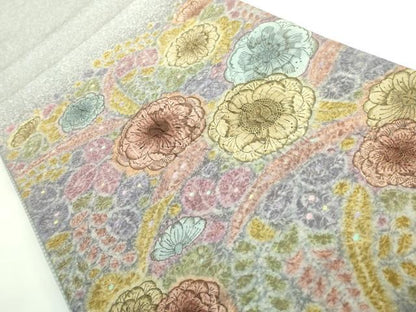 平和屋着物●極上　太鼓柄袋帯　辻が花　金糸　逸品　DZAB3319kh6