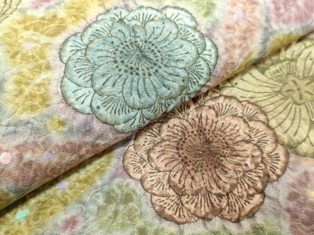 平和屋着物●極上　太鼓柄袋帯　辻が花　金糸　逸品　DZAB3319kh6