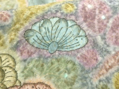 平和屋着物●極上　太鼓柄袋帯　辻が花　金糸　逸品　DZAB3319kh6