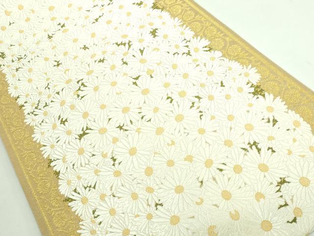 平和屋着物●極上　皇室・伊勢神宮御用　御御帯　山口美術織物　山口弘躬　六通柄袋帯　唐織　木春菊　金糸　逸品　DZAB3325kh6