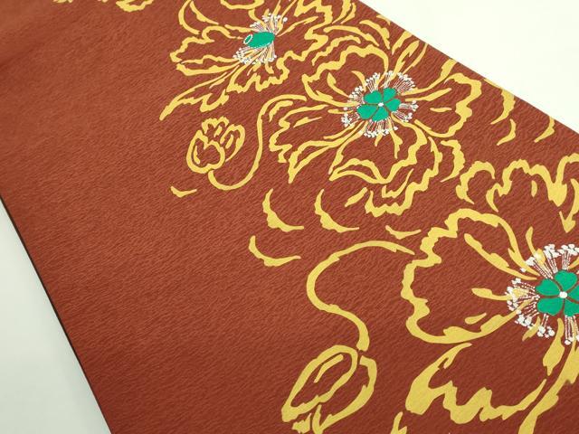 平和屋着物●極上　東京友禅　菅有鬼一　六通柄袋帯　花間道　逸品　DZAB3327kh6