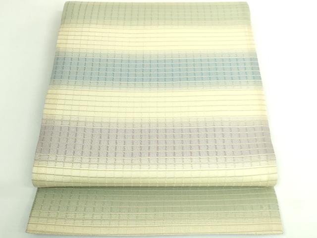 平和屋着物●極上　両面　全通柄袋帯　花菱文　藍　やまと誂製　逸品　未使用　DZAB3328kh6