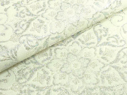 平和屋着物●極上　六通柄袋帯　正倉院花唐草　銀糸　逸品　DZAB3330kh6