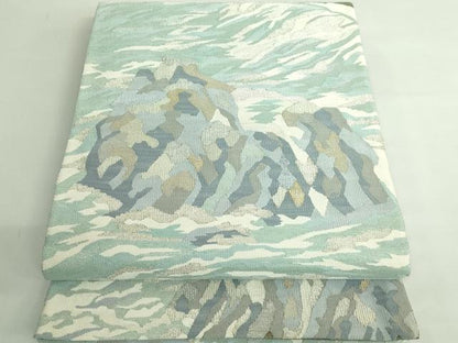 平和屋着物●極上　綴れ　太鼓柄袋帯　渓流　金銀糸　逸品　DZAB3332kh6