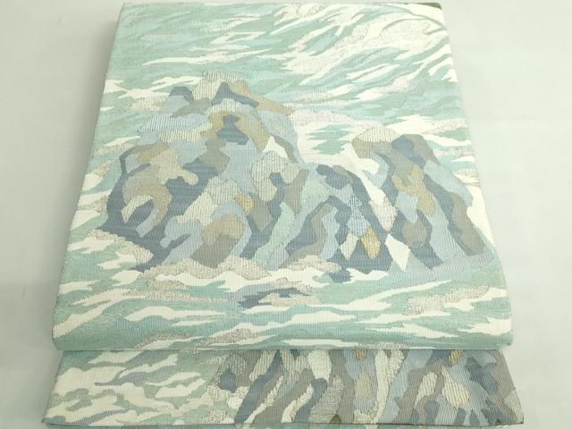 平和屋着物●極上　綴れ　太鼓柄袋帯　渓流　金銀糸　逸品　DZAB3332kh6