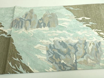 平和屋着物●極上　綴れ　太鼓柄袋帯　渓流　金銀糸　逸品　DZAB3332kh6